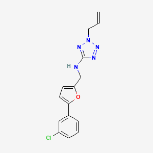 2-allyl-N-{[5-(3-chlorophenyl)-2-furyl]methyl}-2H-tetrazol-5-amine