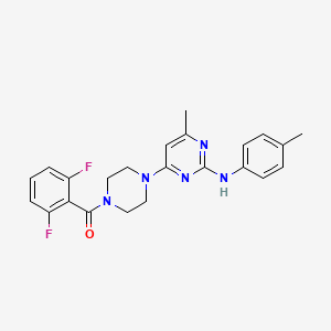 4-[4-(2,6-difluorobenzoyl)piperazin-1-yl]-6-methyl-N-(4-methylphenyl)pyrimidin-2-amine