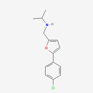 molecular formula C14H16ClNO B11298130 N-{[5-(4-chlorophenyl)furan-2-yl]methyl}propan-2-amine CAS No. 75229-24-2