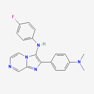 2-[4-(dimethylamino)phenyl]-N-(4-fluorophenyl)imidazo[1,2-a]pyrazin-3-amine