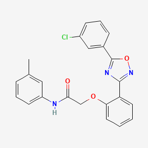 molecular formula C23H18ClN3O3 B11298144 2-{2-[5-(3-chlorophenyl)-1,2,4-oxadiazol-3-yl]phenoxy}-N-(3-methylphenyl)acetamide 