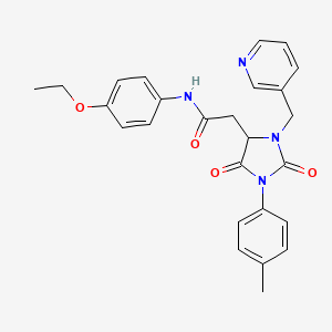 molecular formula C26H26N4O4 B11298157 N-(4-ethoxyphenyl)-2-[1-(4-methylphenyl)-2,5-dioxo-3-(pyridin-3-ylmethyl)imidazolidin-4-yl]acetamide 