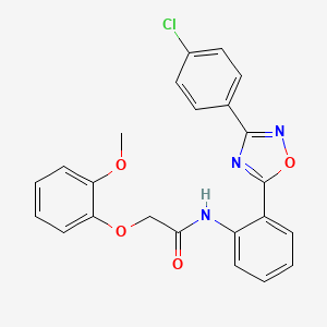 N-{2-[3-(4-chlorophenyl)-1,2,4-oxadiazol-5-yl]phenyl}-2-(2-methoxyphenoxy)acetamide