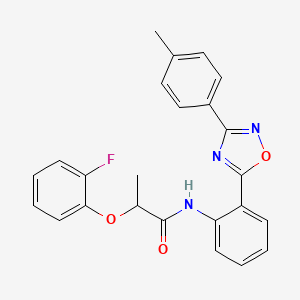 2-(2-fluorophenoxy)-N-{2-[3-(4-methylphenyl)-1,2,4-oxadiazol-5-yl]phenyl}propanamide