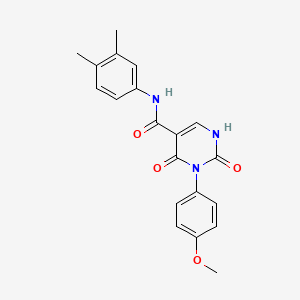 molecular formula C20H19N3O4 B11298189 N-(3,4-dimethylphenyl)-3-(4-methoxyphenyl)-2,4-dioxo-1,2,3,4-tetrahydropyrimidine-5-carboxamide 