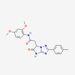 molecular formula C21H21N5O4 B11298204 N-(2,4-dimethoxyphenyl)-2-[2-(4-methylphenyl)-5-oxo-5,6-dihydro-4H-imidazo[1,2-b][1,2,4]triazol-6-yl]acetamide 