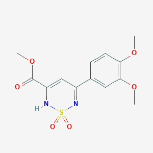 molecular formula C13H14N2O6S B11298215 methyl 5-(3,4-dimethoxyphenyl)-2H-1,2,6-thiadiazine-3-carboxylate 1,1-dioxide 