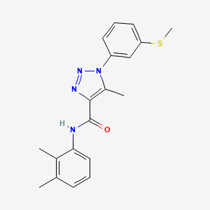 molecular formula C19H20N4OS B11298237 N-(2,3-dimethylphenyl)-5-methyl-1-[3-(methylsulfanyl)phenyl]-1H-1,2,3-triazole-4-carboxamide 