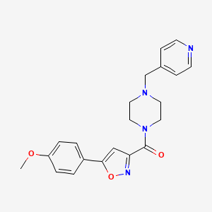 molecular formula C21H22N4O3 B11298255 [5-(4-Methoxyphenyl)-1,2-oxazol-3-yl][4-(pyridin-4-ylmethyl)piperazin-1-yl]methanone 