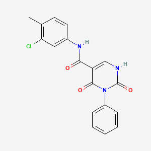 N-(3-chloro-4-methylphenyl)-2,4-dioxo-3-phenyl-1,2,3,4-tetrahydropyrimidine-5-carboxamide