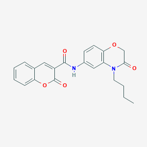 N-(4-butyl-3-oxo-3,4-dihydro-2H-1,4-benzoxazin-6-yl)-2-oxo-2H-chromene-3-carboxamide