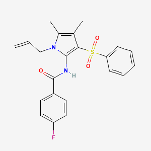 N-[4,5-dimethyl-3-(phenylsulfonyl)-1-(prop-2-en-1-yl)-1H-pyrrol-2-yl]-4-fluorobenzamide