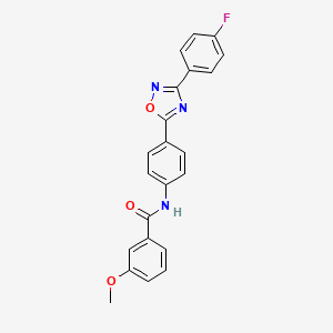 molecular formula C22H16FN3O3 B11298299 N-{4-[3-(4-fluorophenyl)-1,2,4-oxadiazol-5-yl]phenyl}-3-methoxybenzamide 