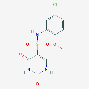 molecular formula C11H10ClN3O5S B11298310 N-(5-chloro-2-methoxyphenyl)-2-hydroxy-6-oxo-1,6-dihydropyrimidine-5-sulfonamide 