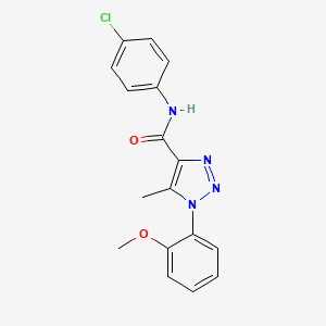 molecular formula C17H15ClN4O2 B11298315 N-(4-chlorophenyl)-1-(2-methoxyphenyl)-5-methyl-1H-1,2,3-triazole-4-carboxamide 