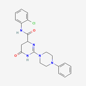 N-(2-chlorophenyl)-6-oxo-2-(4-phenylpiperazin-1-yl)-3,4,5,6-tetrahydropyrimidine-4-carboxamide