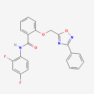 N-(2,4-difluorophenyl)-2-[(3-phenyl-1,2,4-oxadiazol-5-yl)methoxy]benzamide