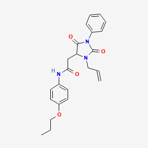 2-[2,5-dioxo-1-phenyl-3-(prop-2-en-1-yl)imidazolidin-4-yl]-N-(4-propoxyphenyl)acetamide