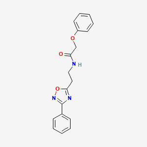 2-phenoxy-N-[2-(3-phenyl-1,2,4-oxadiazol-5-yl)ethyl]acetamide