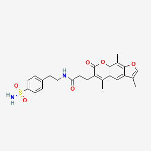 N-[2-(4-Sulfamoylphenyl)ethyl]-3-{3,5,9-trimethyl-7-oxo-7H-furo[3,2-G]chromen-6-YL}propanamide