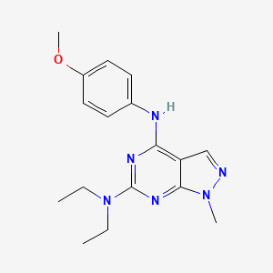 N~6~,N~6~-diethyl-N~4~-(4-methoxyphenyl)-1-methyl-1H-pyrazolo[3,4-d]pyrimidine-4,6-diamine