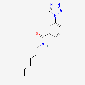 molecular formula C14H19N5O B11298400 N-hexyl-3-(1H-tetrazol-1-yl)benzamide 