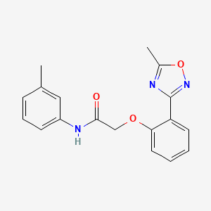 molecular formula C18H17N3O3 B11298409 2-[2-(5-methyl-1,2,4-oxadiazol-3-yl)phenoxy]-N-(3-methylphenyl)acetamide 