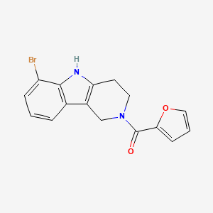 molecular formula C16H13BrN2O2 B11298411 6-bromo-2-(2-furoyl)-2,3,4,5-tetrahydro-1H-pyrido[4,3-b]indole 