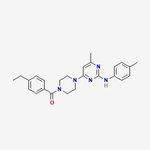 4-[4-(4-ethylbenzoyl)piperazin-1-yl]-6-methyl-N-(4-methylphenyl)pyrimidin-2-amine