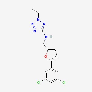 N-{[5-(3,5-dichlorophenyl)-2-furyl]methyl}-2-ethyl-2H-tetrazol-5-amine