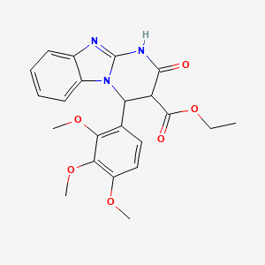 Ethyl 2-oxo-4-(2,3,4-trimethoxyphenyl)-1,2,3,4-tetrahydropyrimido[1,2-a]benzimidazole-3-carboxylate