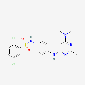 2,5-dichloro-N-(4-((6-(diethylamino)-2-methylpyrimidin-4-yl)amino)phenyl)benzenesulfonamide