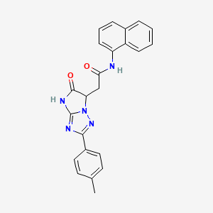 2-[2-(4-methylphenyl)-5-oxo-5,6-dihydro-4H-imidazo[1,2-b][1,2,4]triazol-6-yl]-N-(naphthalen-1-yl)acetamide