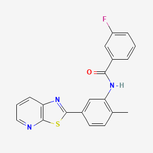 3-Fluoro-N-(2-methyl-5-{[1,3]thiazolo[5,4-B]pyridin-2-YL}phenyl)benzamide