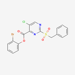 2-Bromophenyl 2-(benzylsulfonyl)-5-chloropyrimidine-4-carboxylate