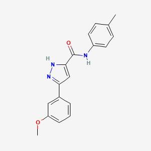 3-(3-methoxyphenyl)-N-(4-methylphenyl)-1H-pyrazole-5-carboxamide