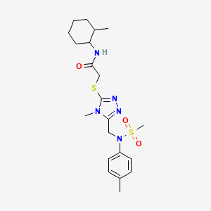 N-(2-methylcyclohexyl)-2-[(4-methyl-5-{[(4-methylphenyl)(methylsulfonyl)amino]methyl}-4H-1,2,4-triazol-3-yl)sulfanyl]acetamide