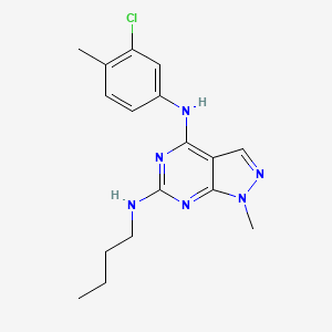 molecular formula C17H21ClN6 B11298549 N~6~-butyl-N~4~-(3-chloro-4-methylphenyl)-1-methyl-1H-pyrazolo[3,4-d]pyrimidine-4,6-diamine 