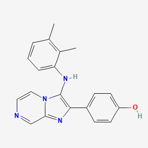 molecular formula C20H18N4O B11298554 4-{3-[(2,3-Dimethylphenyl)amino]imidazo[1,2-a]pyrazin-2-yl}phenol 