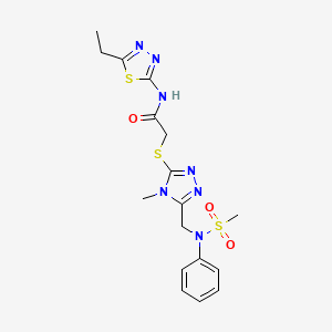 N-(5-ethyl-1,3,4-thiadiazol-2-yl)-2-[(4-methyl-5-{[(methylsulfonyl)(phenyl)amino]methyl}-4H-1,2,4-triazol-3-yl)sulfanyl]acetamide