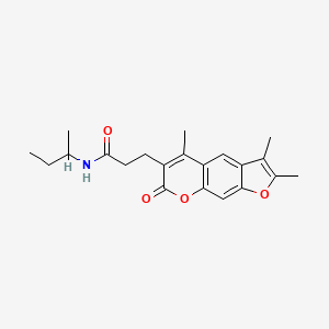 N-(sec-butyl)-3-(2,3,5-trimethyl-7-oxo-7H-furo[3,2-g]chromen-6-yl)propanamide