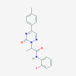 molecular formula C19H17FN4O2 B11298567 N-(2-fluorophenyl)-2-[5-(4-methylphenyl)-3-oxo-1,2,4-triazin-2(3H)-yl]propanamide 