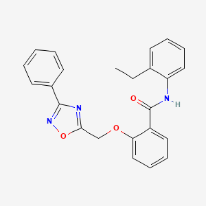 N-(2-ethylphenyl)-2-[(3-phenyl-1,2,4-oxadiazol-5-yl)methoxy]benzamide