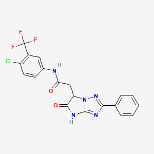 N-[4-chloro-3-(trifluoromethyl)phenyl]-2-(5-oxo-2-phenyl-5,6-dihydro-4H-imidazo[1,2-b][1,2,4]triazol-6-yl)acetamide