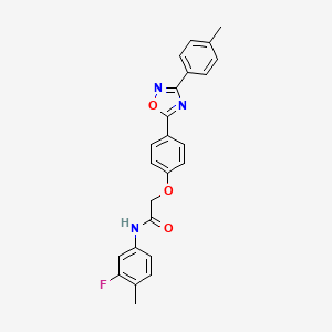 N-(3-fluoro-4-methylphenyl)-2-{4-[3-(4-methylphenyl)-1,2,4-oxadiazol-5-yl]phenoxy}acetamide