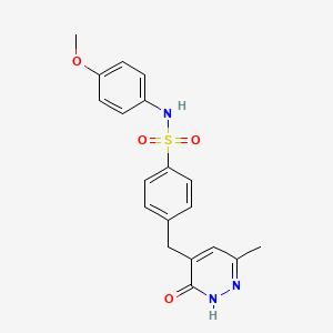 N-(4-methoxyphenyl)-4-[(6-methyl-3-oxo-2,3-dihydropyridazin-4-yl)methyl]benzenesulfonamide