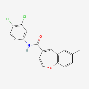 N-(3,4-dichlorophenyl)-7-methyl-1-benzoxepine-4-carboxamide