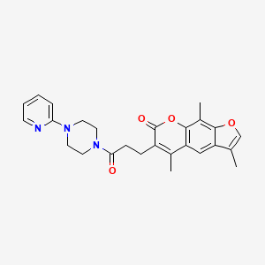 3,5,9-trimethyl-6-[3-oxo-3-(4-pyridin-2-ylpiperazin-1-yl)propyl]-7H-furo[3,2-g]chromen-7-one