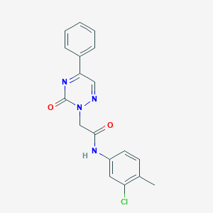 molecular formula C18H15ClN4O2 B11298637 N-(3-chloro-4-methylphenyl)-2-(3-oxo-5-phenyl-1,2,4-triazin-2(3H)-yl)acetamide 