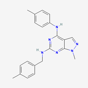 1-methyl-N~6~-(4-methylbenzyl)-N~4~-(4-methylphenyl)-1H-pyrazolo[3,4-d]pyrimidine-4,6-diamine